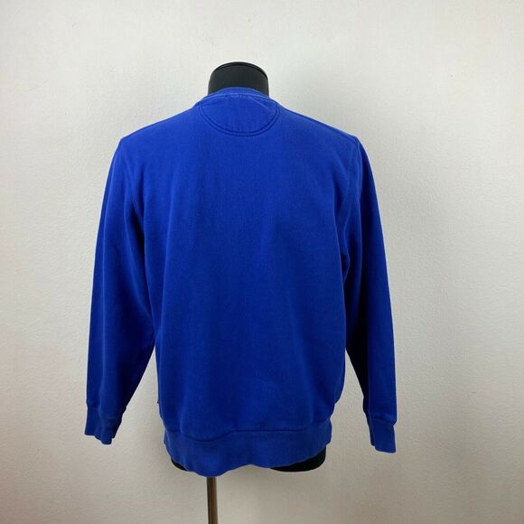 Izod Men’s Blue Fleece Pullover Sweatshirt Cotton Blend Crew Neck Long Sleeves M - Picture 5 of 9